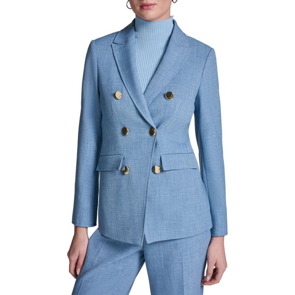 Halston Womens  Double Breasted Blazer